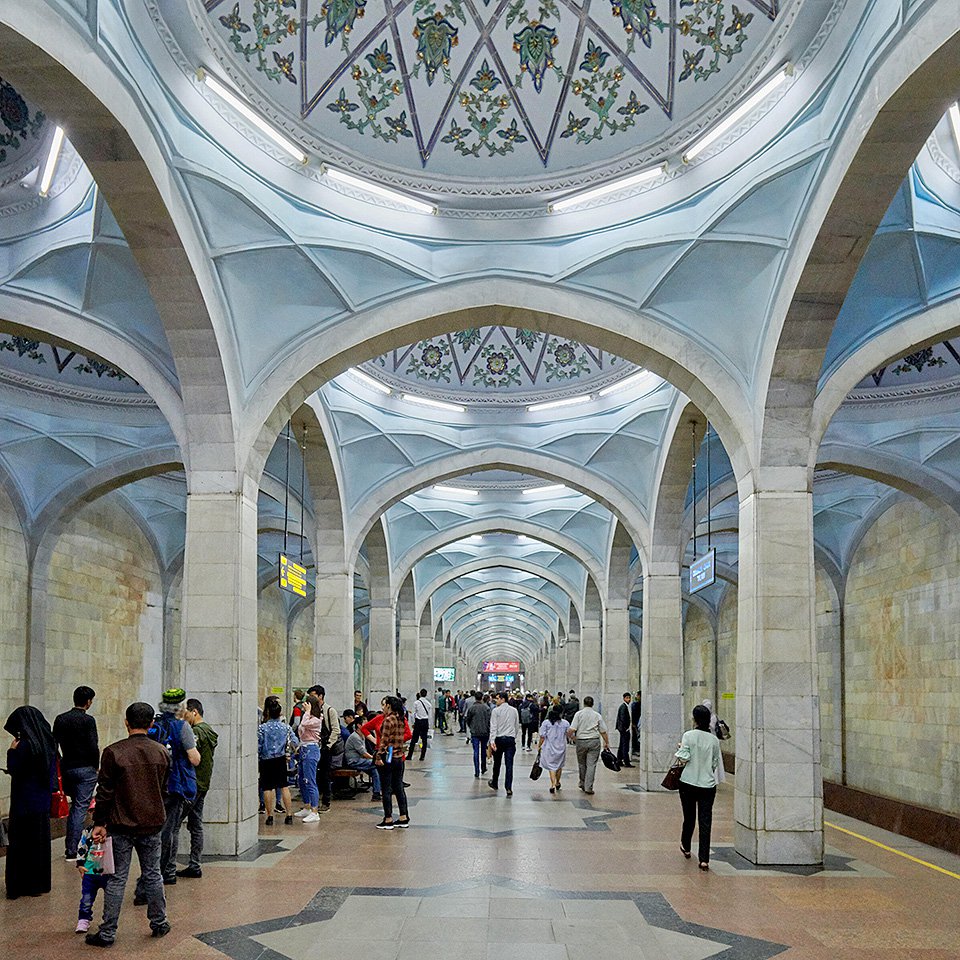 Станция метро «Алишера Навои» в Ташкенте. Фото: Фотобанк Лори