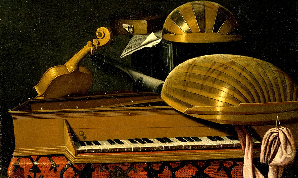 Бартоломео Беттера. «Натюрморт с музыкальными инструментами и книгами». Cередина XVII в. Фото: Wikimedia Commons
