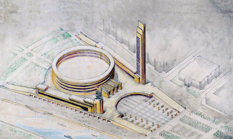 Борис Иофан. Проект музейного комплекса в Москве. 1975-1976. Фото: ГНИМА