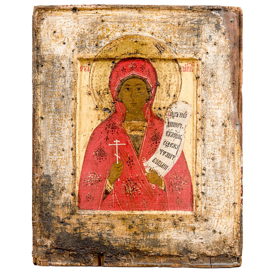 Икона «Великомученица Параскева Пятница». Вторая половина XVI в. Фото: Аукционный дом Клуба коллекционеров графики