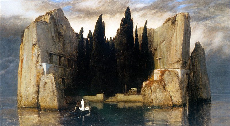 Один из вариантов "Острова мертвых" Арнольда Беклина в 1933 году приобрел Гитлер, большой его поклонник. Alte Nationalgalerie, Berli