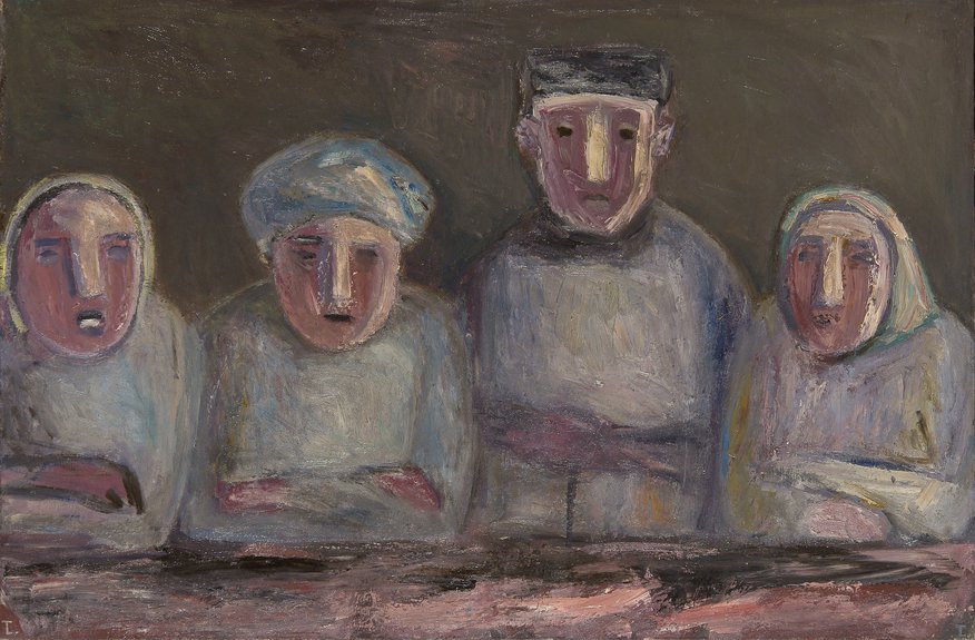 Лев Табенкин. На рынке. 1983. Холст, масло. 110 х 130 / Галерея ART STORY