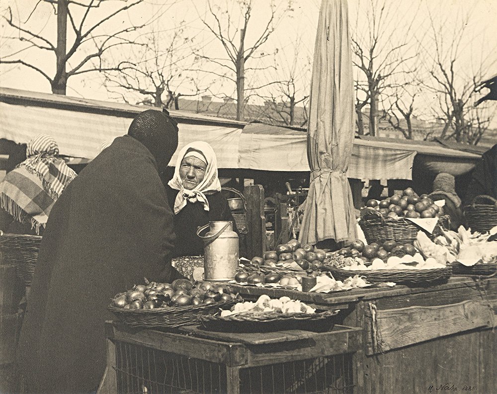 Мориц Нар. Старый рынок «Нашмаркт» на Карлсплац. 1885. Фото: Wien Museum, Vienna