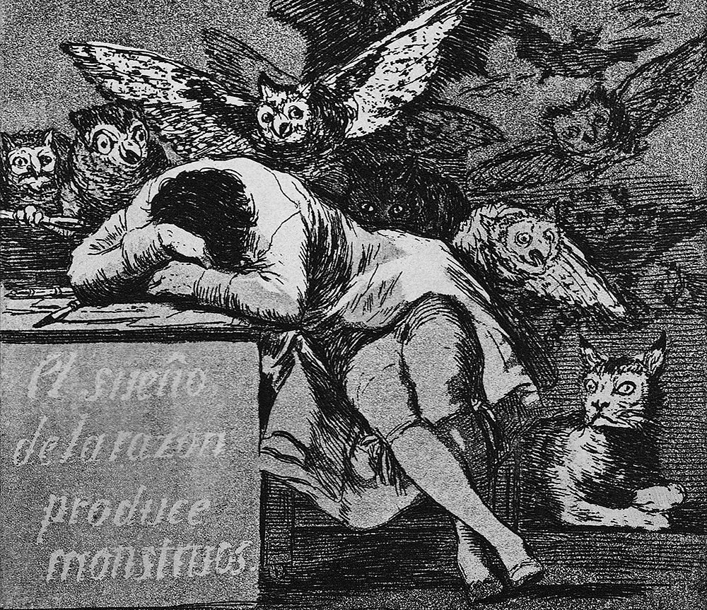 Франсиско де Гойя. "Сон разума рождает чудовищ". 1799. Фото: Google Art Project
