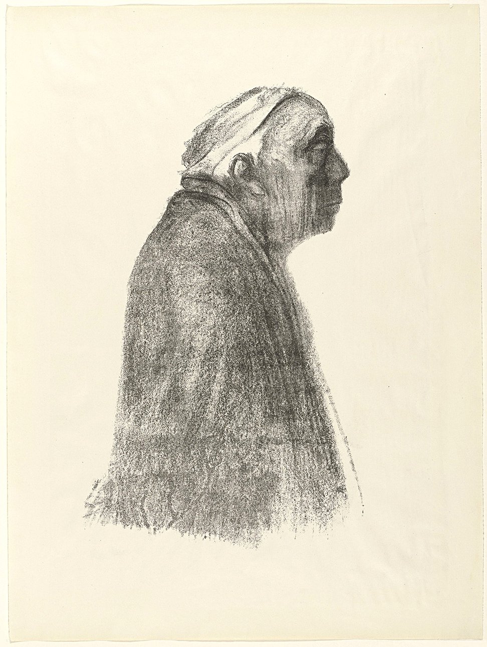 Кете Кольвиц. «Автопортрет с профилем, повернутым вправо». 1938. Фото: MOMA