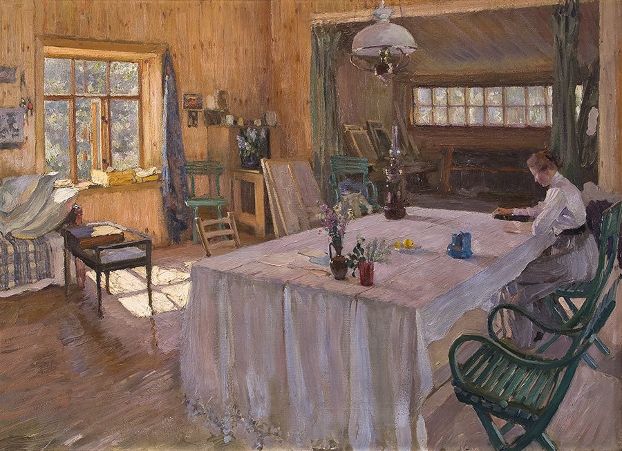 Сергей Виноградов. «У К.А.Коровина». 1907. Фото: Нижегородский государственный художественный музей