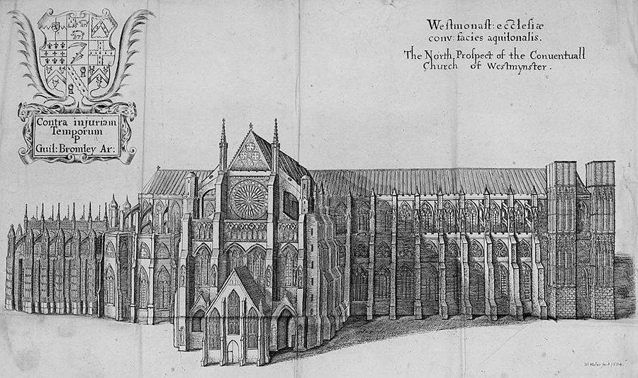 Гравюра с изображением Вестминстерского аббатства. Фото: J.C M.D. Fellow of the Royal Society