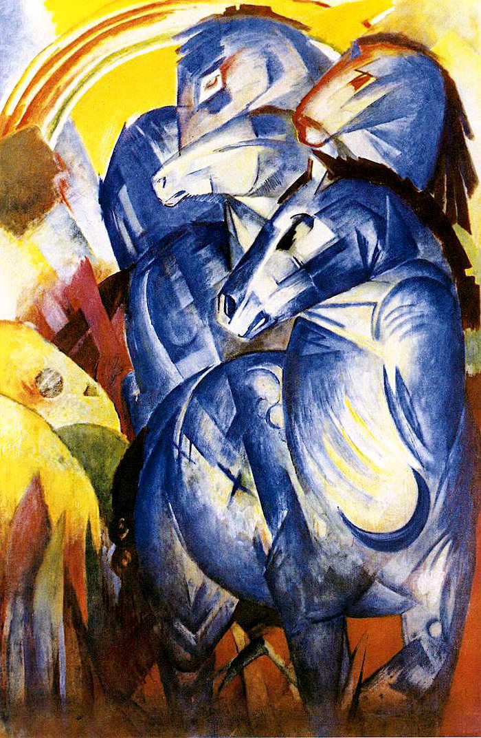 Франц Марк, «Башня из синих лошадей», холст, масло, 1913 год