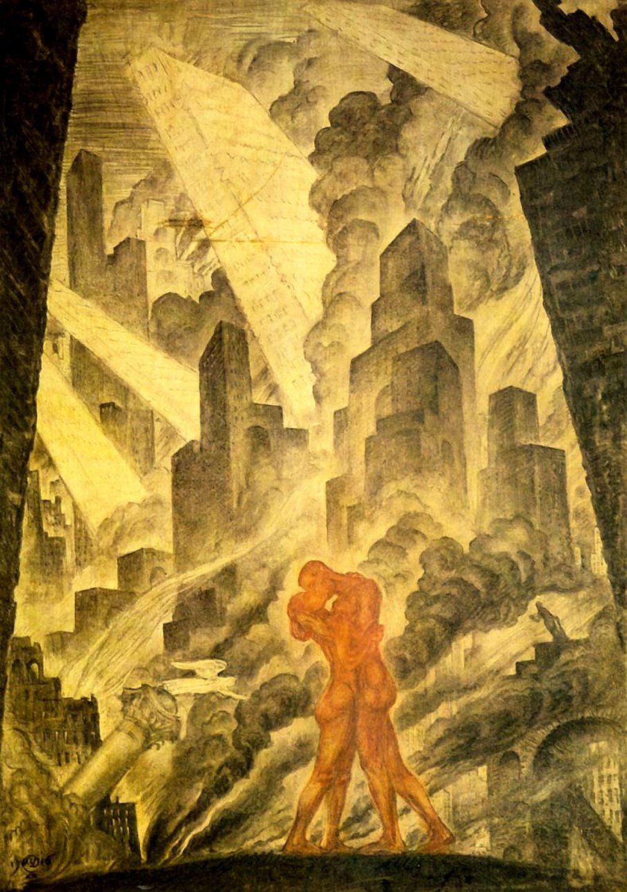 Мстислав Добужинский. «Поцелуй». 1916. Фрагмент. Фото: Издательство «Новое литературное обозрение»