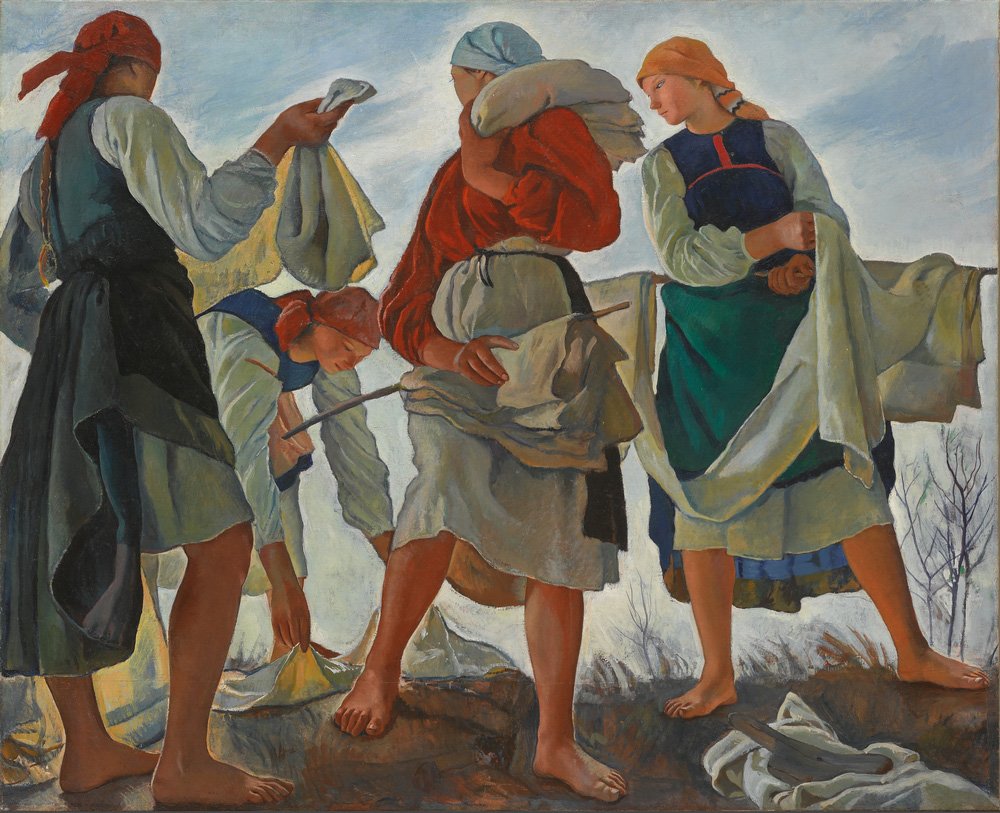 Зинаида Серебрякова. «Беление холста». 1917. Холст, масло. Государственная Третьяковская галерея