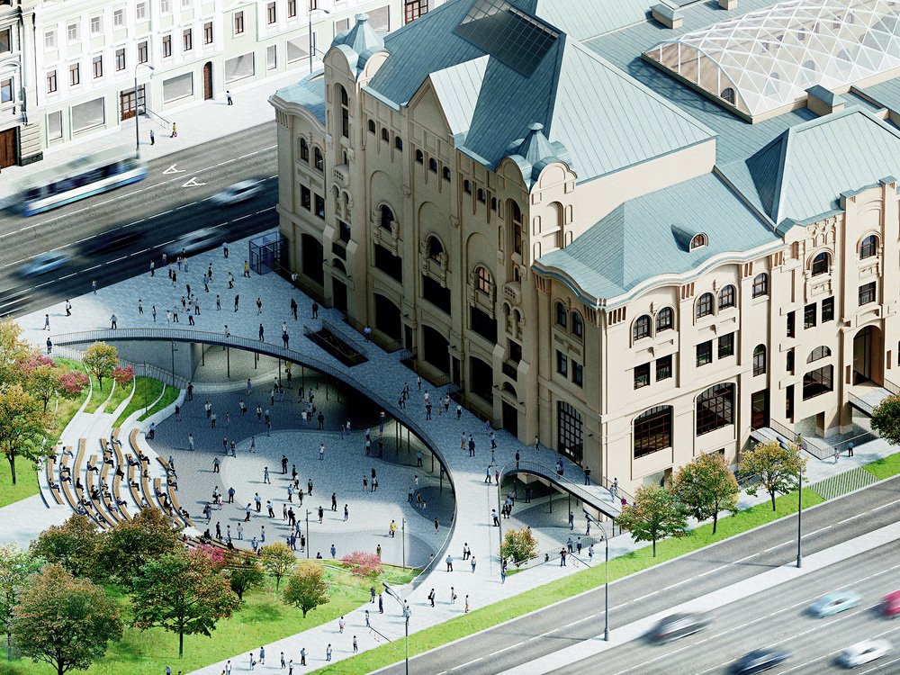 Историческое здание Политехнического музея в Москве частично откроется после реконструкции в 2018 г. Россия. Фото: Архсовет Москвы