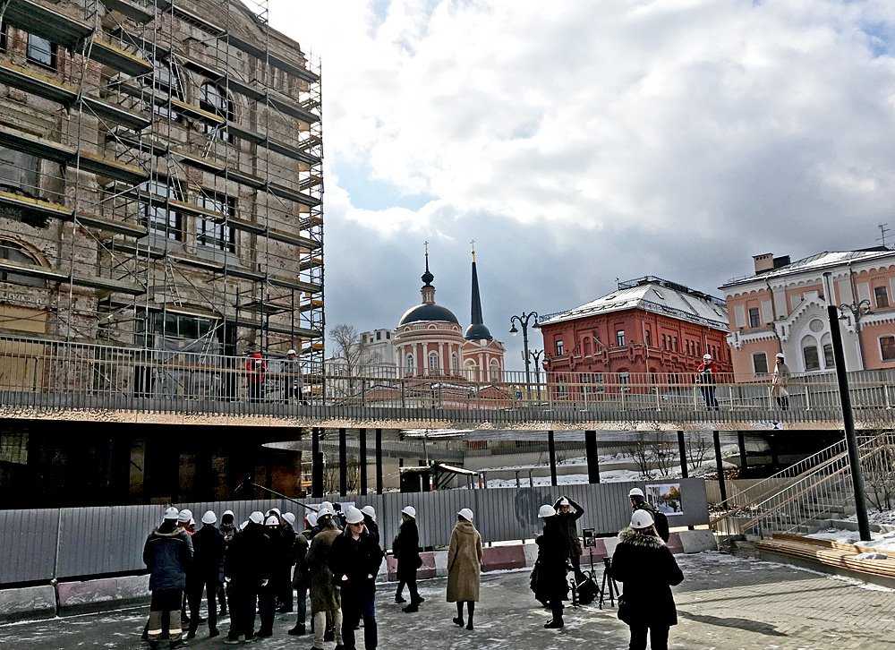 Реконструкция Политехнического музея на Лубянке. 13 марта 2019 г. Фото: Андрей Рымарь