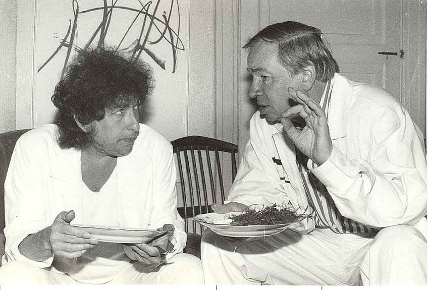 Боб Дилан и Андрей Вознесенский. Переделкино. 1985. Фото: Фонд Андрея Вознесенского
