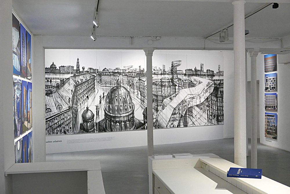 Выставка Сергей Чобана «Нарисованный город» в парижской Галерее Архитектуры (Galerie d'Architecture). Фото: Patricia Parinejad