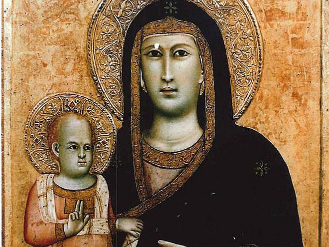«Мадоннна с младенцем» XIV века, атрибутированная Джотто. Находится в Великобритании с 2007 года. Фото: TAN