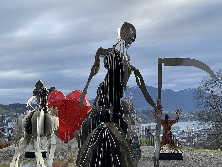 Василий Клюкин. Экспозиция In Dante veritas в Art Panorama Inferno. Люцерн, Швейцария. 2020. Фото: из архива художника