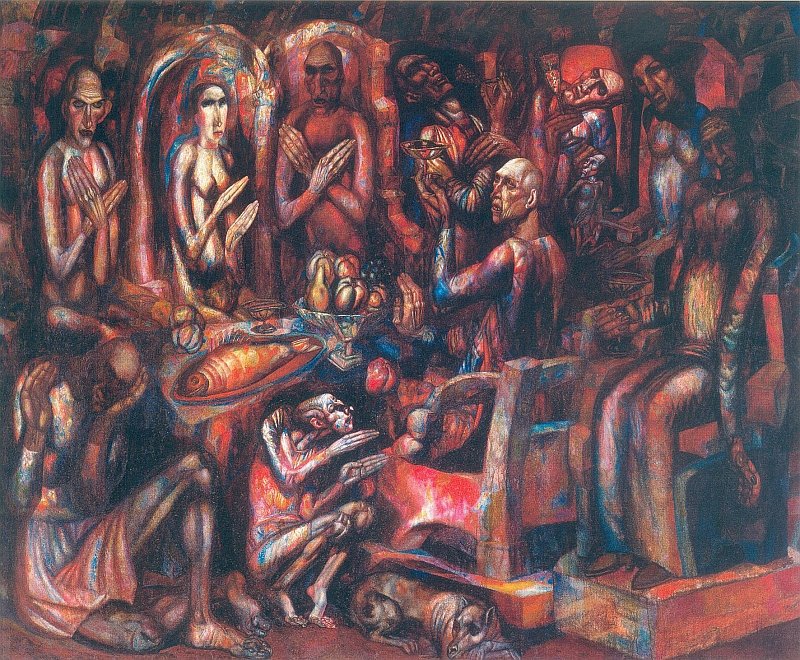 Павел Филонов. Пир королей. 1913