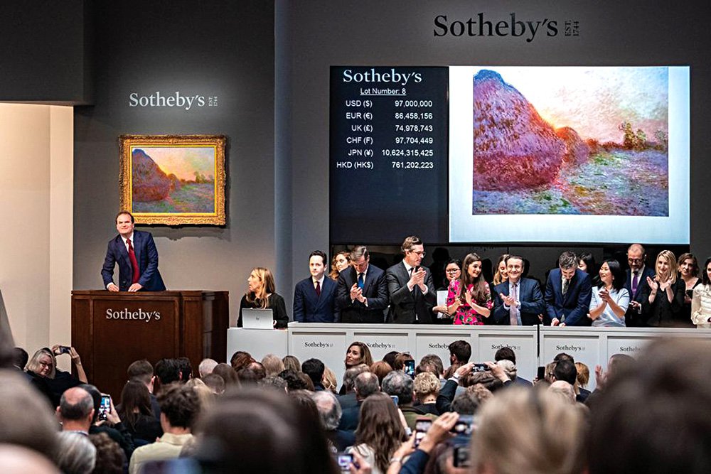 На аукционе Sotheby’s 15 мая 2019 г. «Стога» Клода Моне проданы за рекордные $110 млн. Фото: Sotheby'