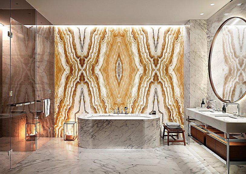 Ванная комната одной из резиденций комплекса Bvlgari Hotel & Residences Bvlgari. Фото: Bvlgari