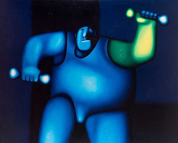Олег ЦЕЛКОВ Спортсмен. 1995Холст, масло. 190 × 235Эстимейт: $75–85 тыс./ Shapiro Auctio
