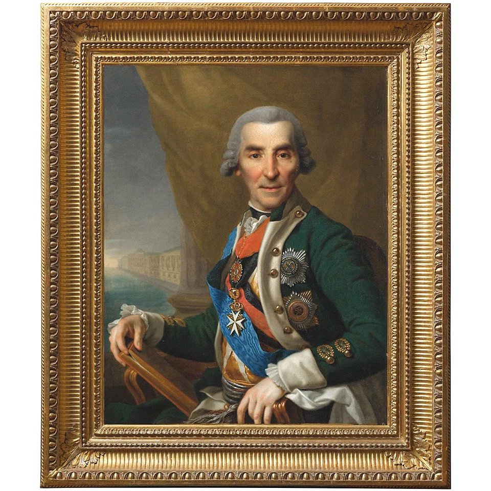 Дмитрий Левицкий. Портрет Ивана Логгиновича Голенищева-Кутузова, президента Адмиралтейств-коллегии. 1790‐е. Фото: Коллекция семьи Карисаловых