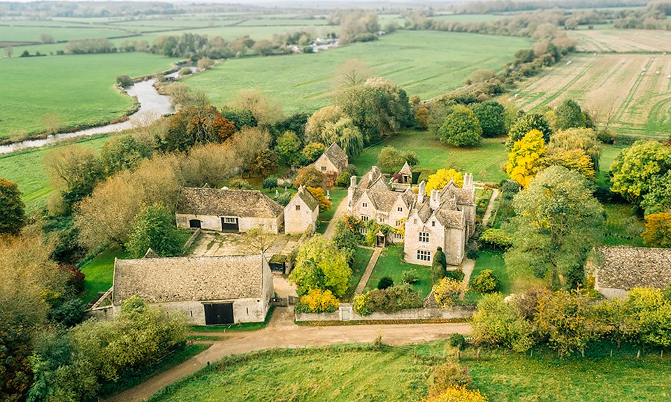 Усадьба Келмскотт. Вид с высоты. Фото: Society of Antiquaries of London/Kelmscott Manor