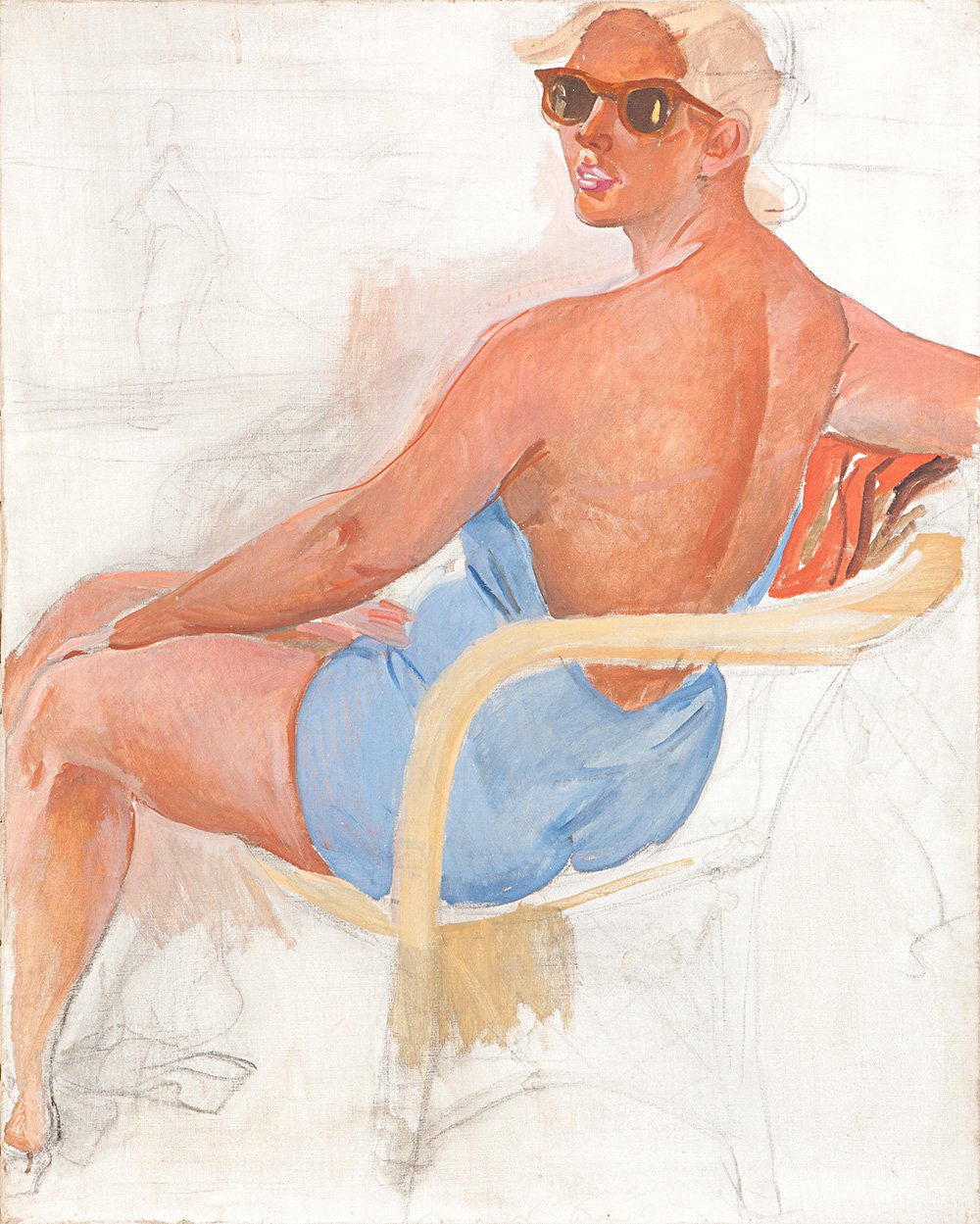 Александр Дейнека. «Женский портрет». 1950-е гг. Фото: Государственный музей архитектуры им. А.В.Щусева