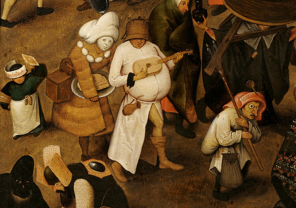 Питер Брейгель Младший. «Битва Масленицы и Поста». Фрагмент. Королевские музеи изящных искусств Бельгии, Брюссель. Фото: KIK-IRPA, Brussel