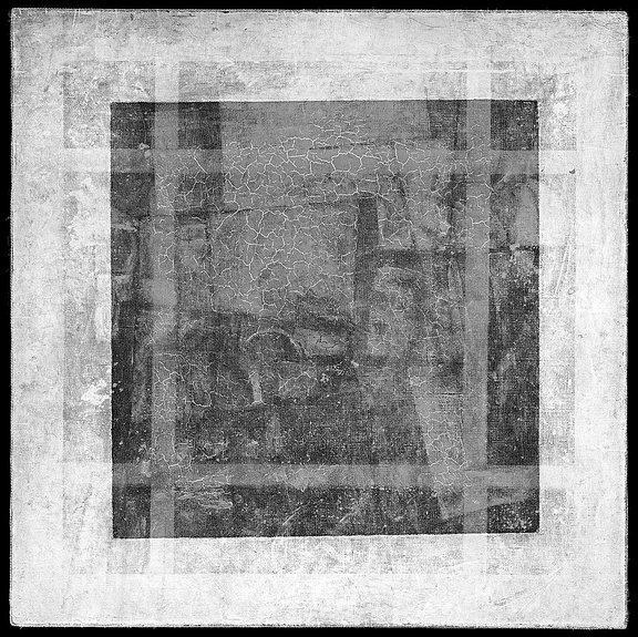 Совмещение рентгенограммы «Черного квадрата» и съемки в отраженных инфракрасных лучах. Фото: Архив Юлиана Халтурина