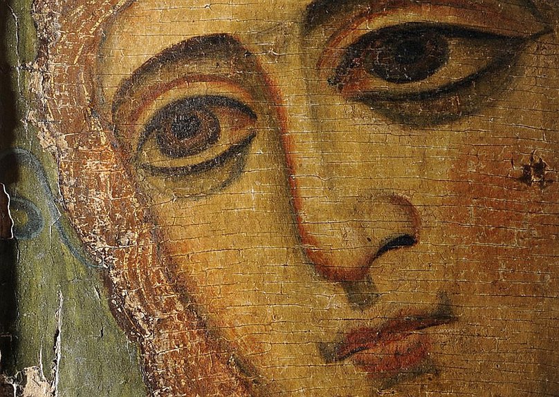 Фрагмент иконы «Ангел „Златые власы“». XII в. Фото: Государственный Русский музей