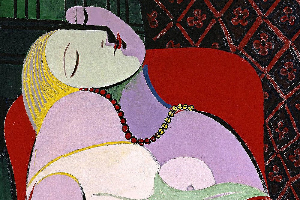 Part of Picasso’s erotic, desire-filled painting Le Rêve (The Dream) of his lover Marie-Thérèse Walter.
