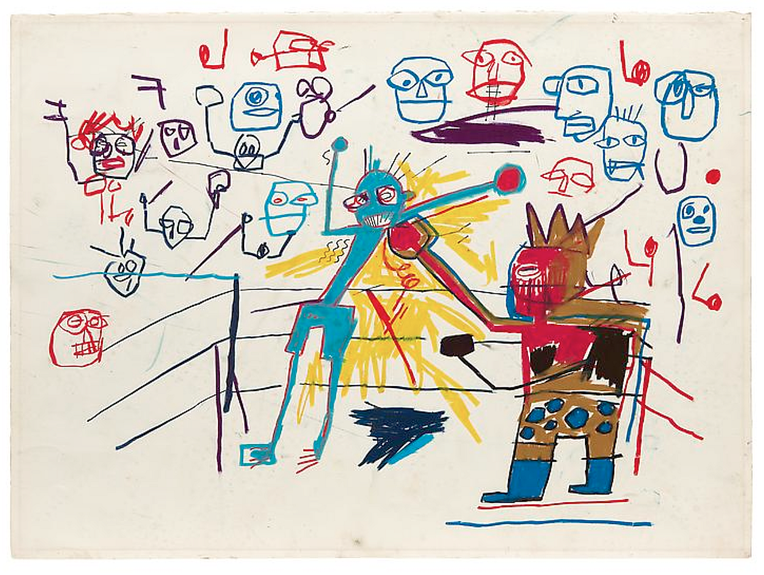 Jean-Michel Basquiat. Untitled (Boxing Ring). 1981. (с) acquavellagalleries.com