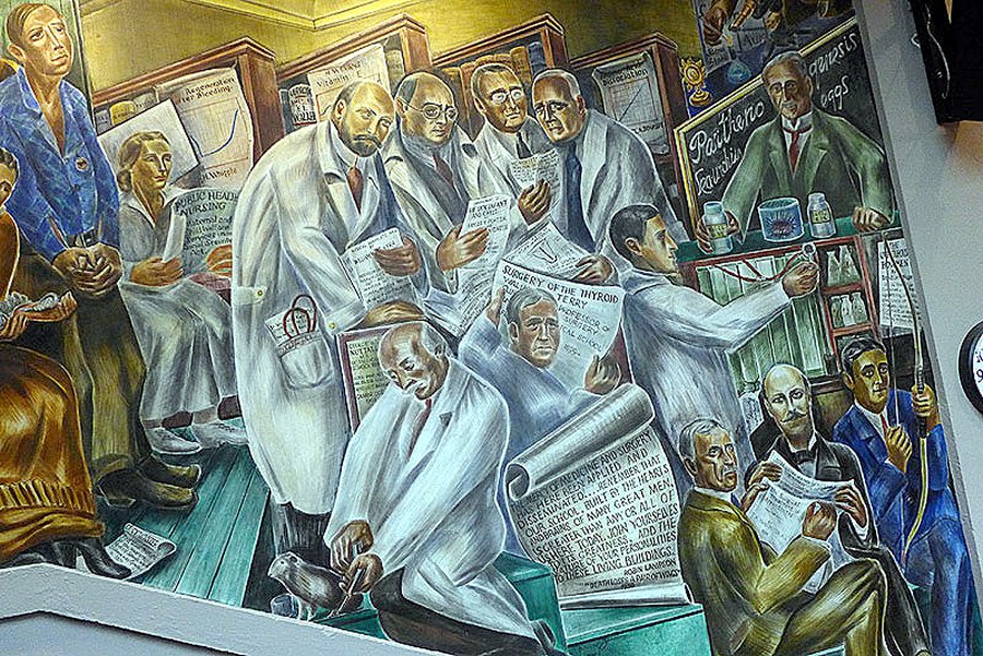 Фрагмент фрески Бернарда Закхайма в Калифорнийском университете. Фото: FoundSF/Shaping San Francisco