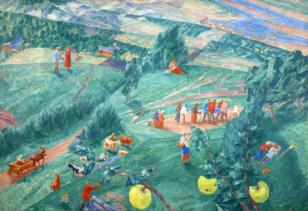 Кузьма Петров-Водкин. «Полдень. Лето». 1917. Холст, масло. Фото: Государственный Русский музей