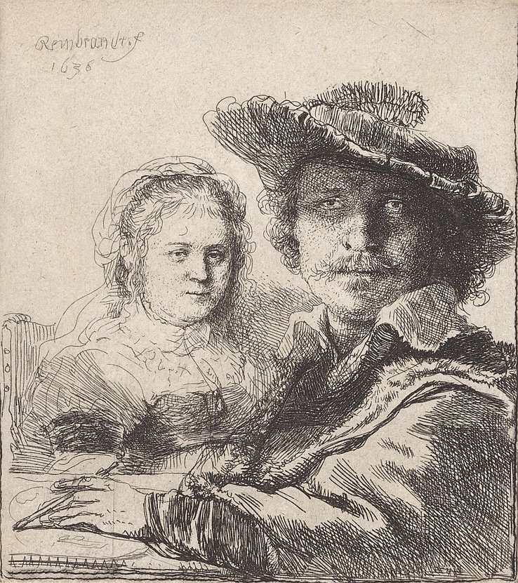 Рембрандт Автопортрет с Саскией (1636 год). (с) Rijksmuseum