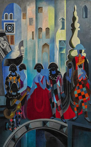 Александра Экстер. «Карнавал в Венеции». 1930-е. Продано за £321 тыс. Аукцион Sotheby's, 28 ноября. Фото: Sotheby'