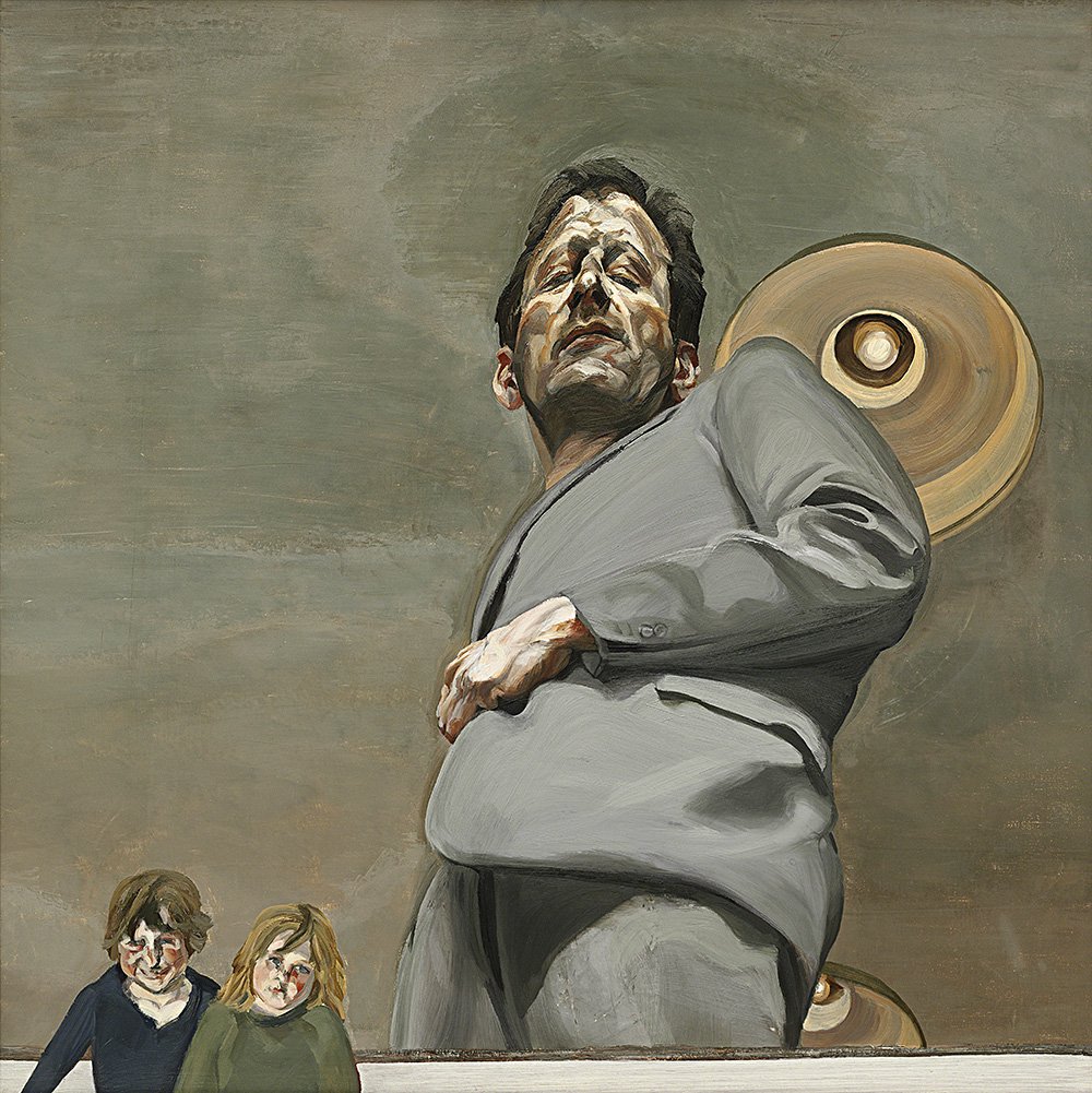 Люсьен Фрейд. «Отражение в зеркале с двумя детьми» («Автопортрет»). Музей Тиссен-Борнемиса, Мадрид. Фото: The Lucian Freud Archive / Bridgeman Image