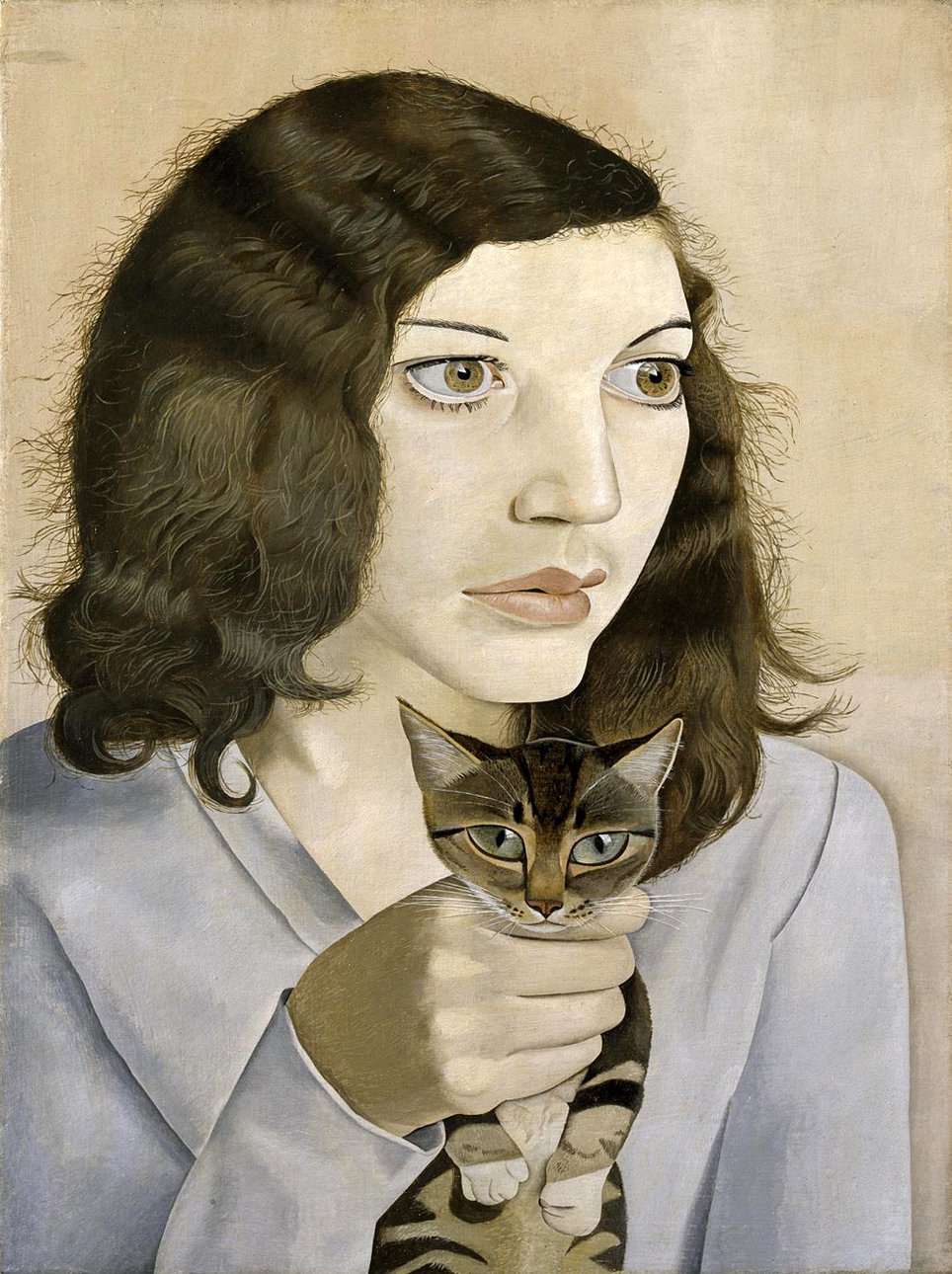 Люсьен Фрейд. «Девушка с котенком». 1947. Фото: The Lucian Freud Archive/TATE