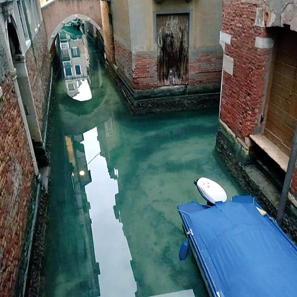Вода в каналах Венеции очистилась из-за карантина. Фото: Marco Capovilla‎ for VENEZIA PULITA