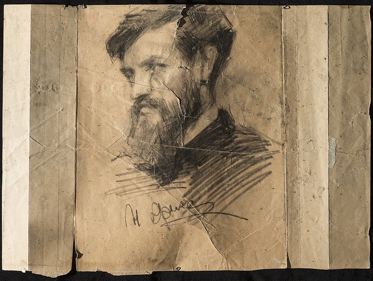 До реставрации. Николай Фешин. «Портрет Н. Бельковича». Середина 1910-х. Государственный музей изобразительных искусств Республики Татарстан