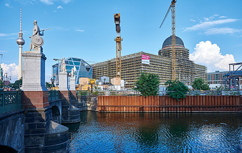 Реконструкция бывшего Берлинского дворца. Фото: Stephan Falk, Baubild