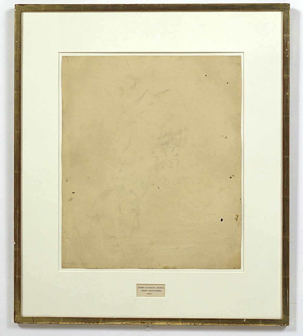 Роберт Раушенберг. «Стертый рисунок де Кунинга». 1953. Фото: Bob Rauschenberg Gallery