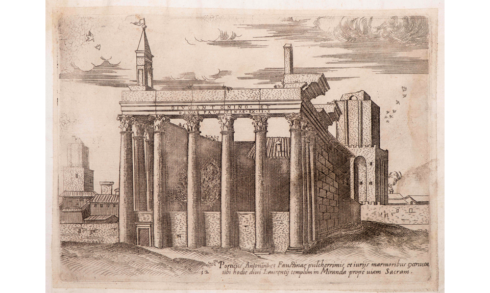 Джованни Баттиста Кавальери. «Храм Антонина и Фаустины». 1569.  Фото: архив Максима Атаянца