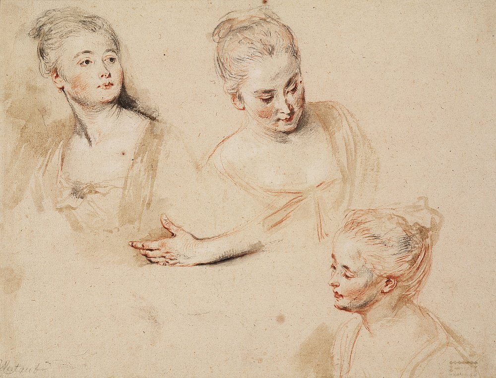 Антуан Ватто. Набросок. Ок. 1718. / Teylers Museum, Haarlem