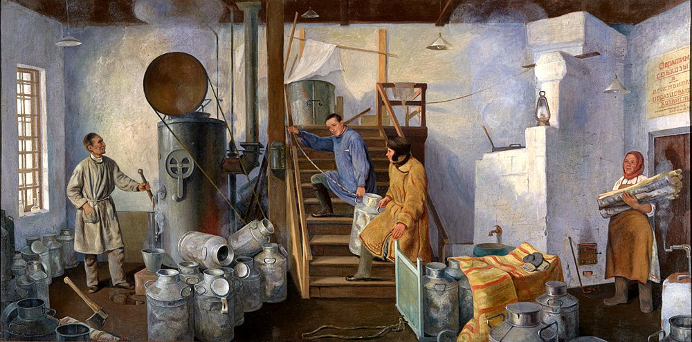 Анастасия Уханова. «Пастеризация молока в советском колхозе». Фото: Екатеринбургский музей изобразительных искусств