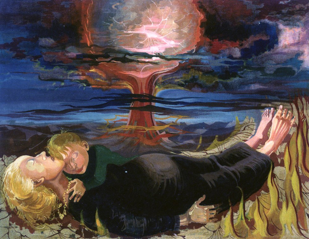 Ханс Грундиг. Триптих "Атомная война", центральная часть. 1958. Государственный Эрмитаж