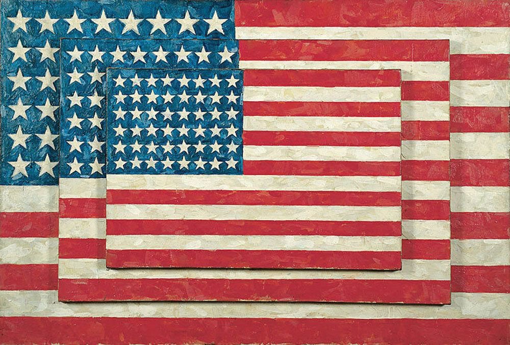 Джаспер Джонс. «Три флага». 1958. Фото: Jasper Johns/Licensed by VAGA