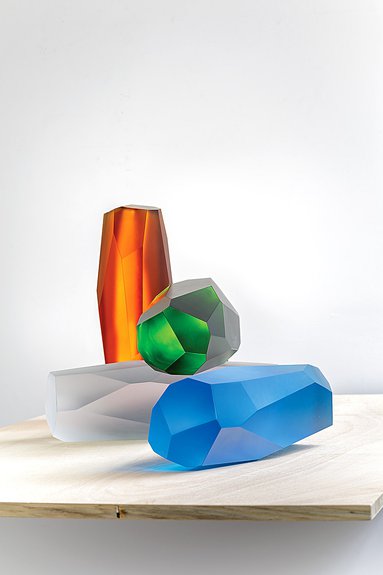 Хрустальные скульптуры RockStone из совместной коллекции Арика Леви и Lalique. Фото: Florian Kleinefe