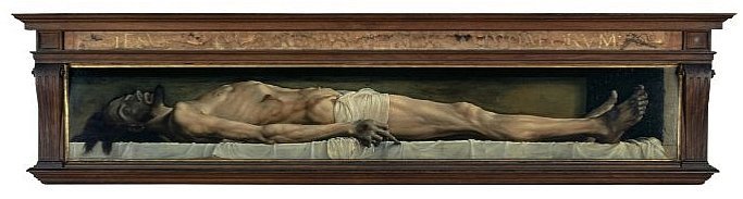 Hans Holbein d. J. (um 1497/1498-1543); Der tote Christus im Grab, 1521-1422; Öl auf Lindenholz; 32.4 x 202.1 cm; Kunstmuseum Basel, Amerbach-Kabinett 1662; Inv. 318; © Kunstmuseum Basel