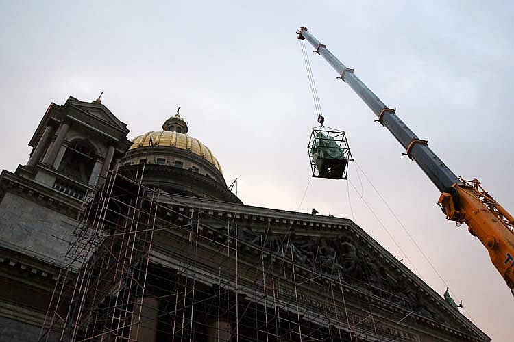 Реставрационные работы в Исаакиевском соборе. Фото: cathedral.ru